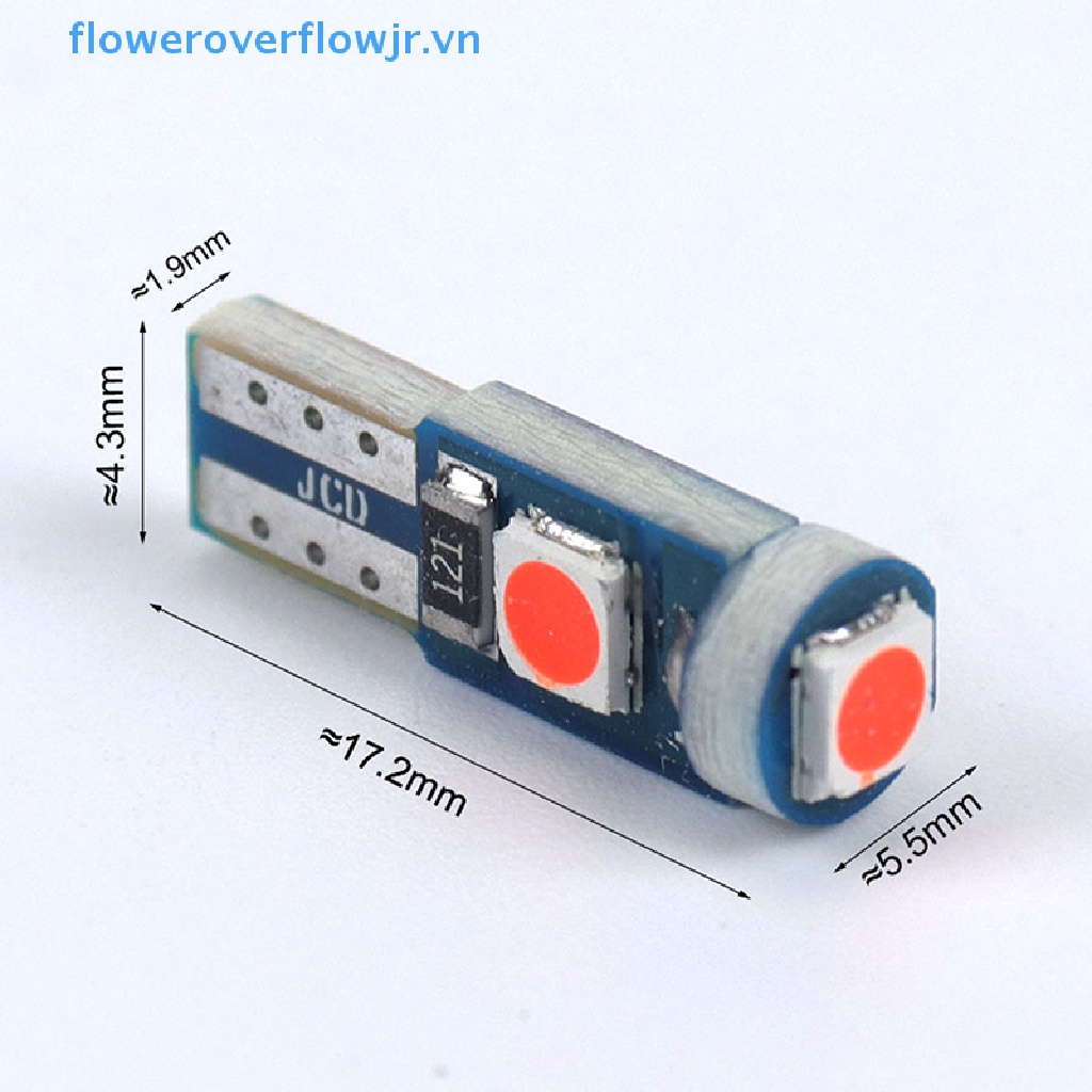 5 Bóng Đèn Led 12V T5 3030 Gắn Bảng Điều Khiển Xe Hơi