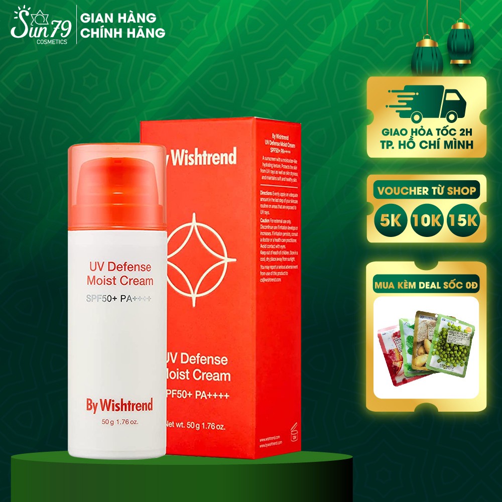 Kem Chống Nắng By Wishtrend UV Defense Moist Cream SPF50+PA++++ 50g
