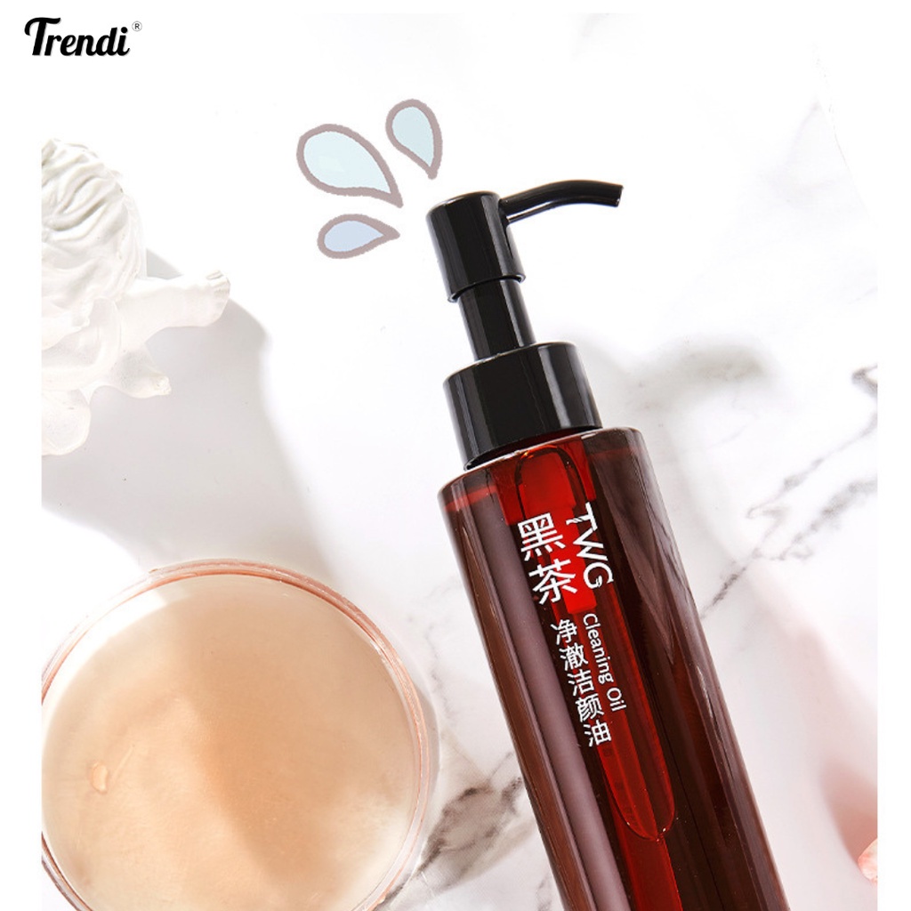 Dầu tẩy trang trà đen TWG nhẹ nhàng làm sạch mắt, môi và mặt Dầu tẩy trang dành cho da nhạy cảm 155mL Trendi Store #9178