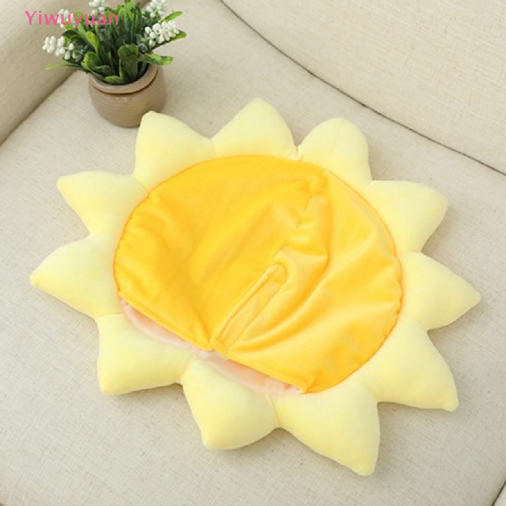 < Yiwuyuan > Mũ Đội Đầu Hình Hoa Hướng Dương Lông Xù Làm Đạo Cụ Chụp Ảnh Đầu Hoạt Hình Mới