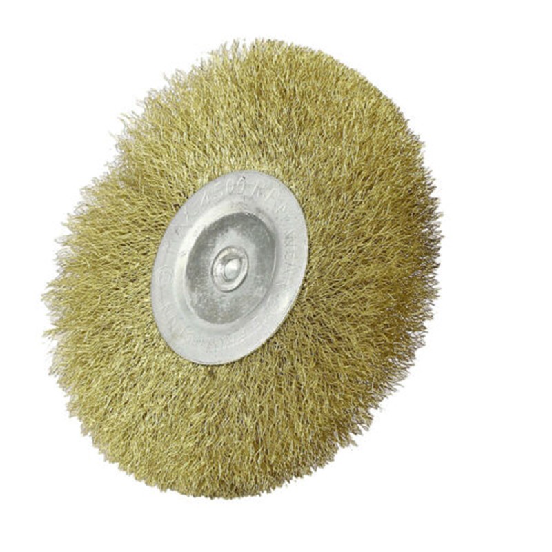 Bánh Xe Dây Thép 100mm Kèm Trục Kim Loại Đánh Bóng Loại Bỏ Rỉ Sét