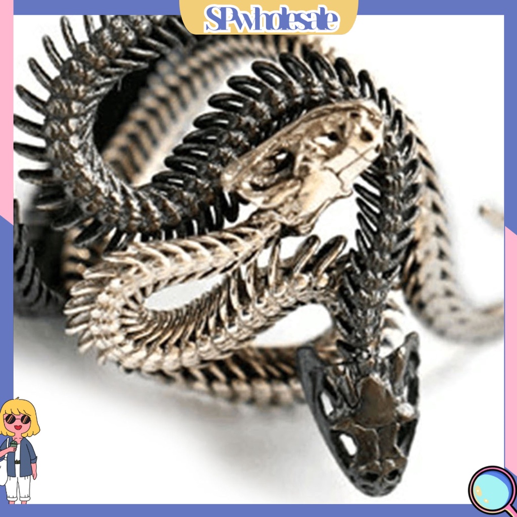 <SPwholesale> Set 2 Nhẫn Đồng Hình Rắn Nhiều Màu Sắc Thời Trang Cho Nam