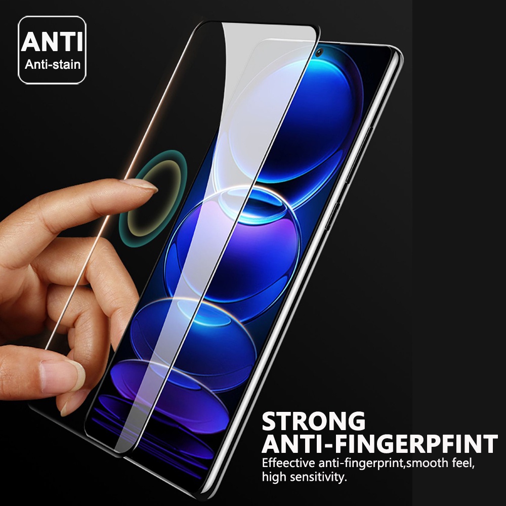 Set Kính Cường Lực Toàn Màn Hình Dùng Cho Xiaomi Redmi Note 12 Redmi Note 12 Pro