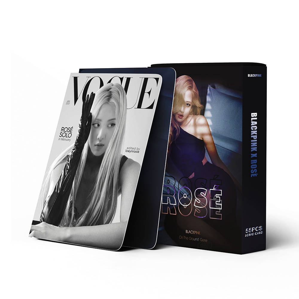 54 Thẻ Sưu Tầm ca sĩ Rose Solo Lomo Card 2022 nhóm nhạc Blackpink bo góc kpop