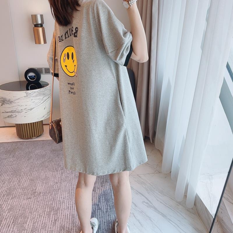 Áo Thun Ngắn Tay Cổ polo Dáng Chữ A In Họa Tiết Mặt Cười Thời Trang Mùa Hè Hàng Mới Dành Cho Bạn Nữ