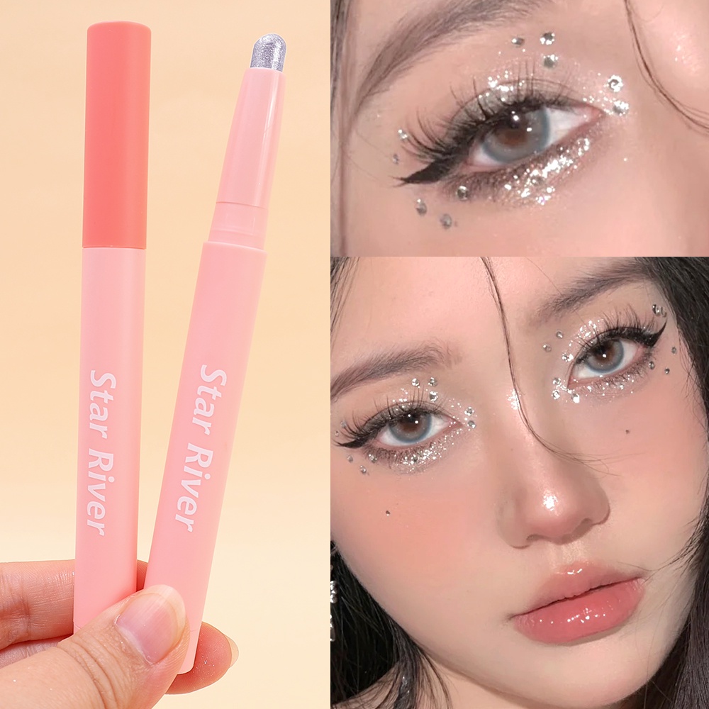 Phấn Mắt Dạng Bút 3 Màu Sắc Lấp Lánh Tùy Chọn Chống Thấm Nước Lâu Trôi SHAQINUO Dành Cho Nữ