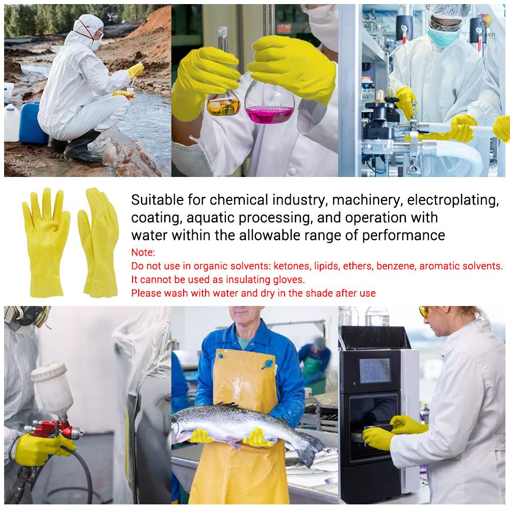 Găng Tay Bảo Hộ Lao Động / Làm Việc Bằng PVC Chống Nước An Toàn Cho Nam Nữ