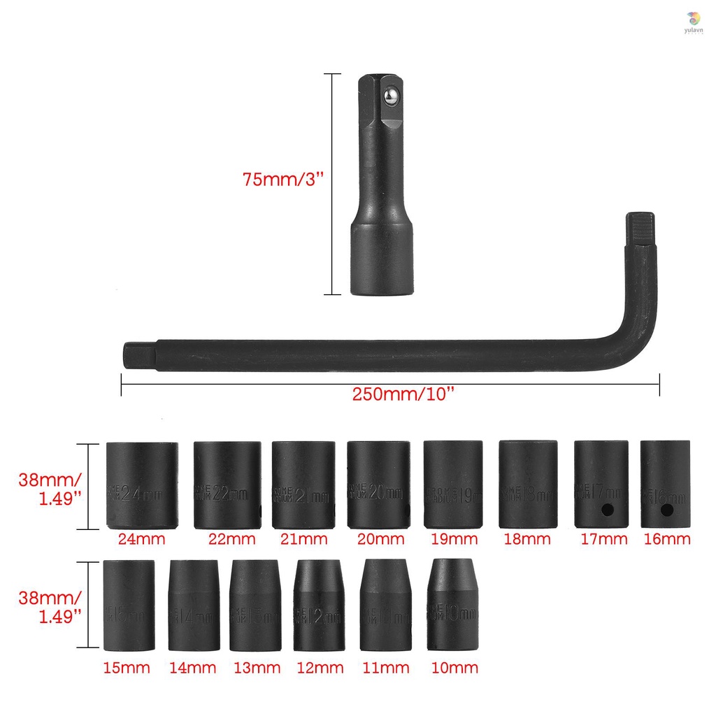 Set 16 Dụng Cụ Ổ Cắm Tác Động Tiện Dụng