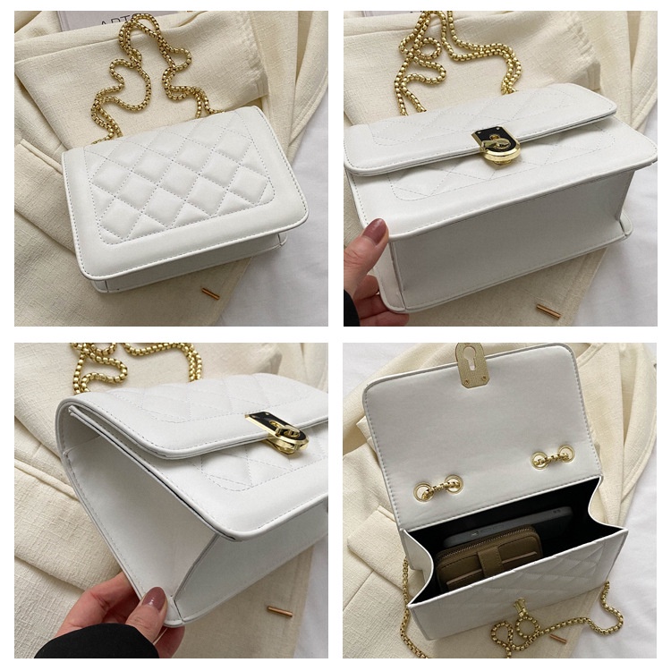 Túi Da JASMIN NOIR PU Đeo Chéo Họa Tiết Kim Cương Thời Trang Dành Cho Nữ