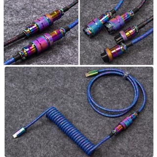 Bàn phím keychron cáp cắm hàng không cáp xoắn ốc typec cáp lò xo dữ liệu cáp tùy chỉnh cáp sạc bộ chuyển đổi usb