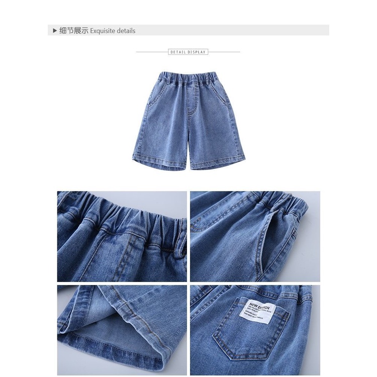 Quần Short Denim Mỏng Thời Trang Mùa Hè 2022 Phong Cách Mới Cho Bé Trai