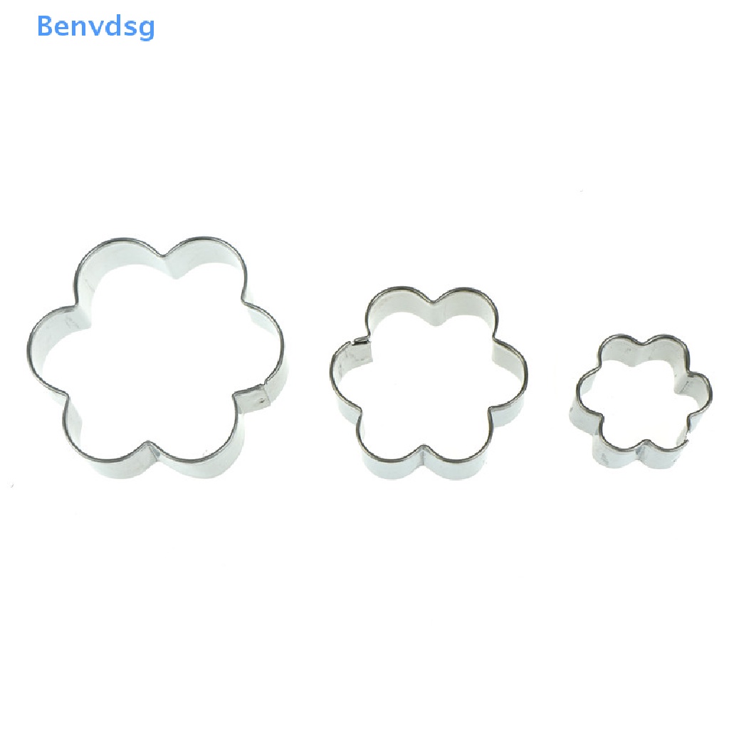 Bộ 5 Khuôn Cắt Bánh Quy Bằng Thép Không Gỉ Hình Bông Hoa