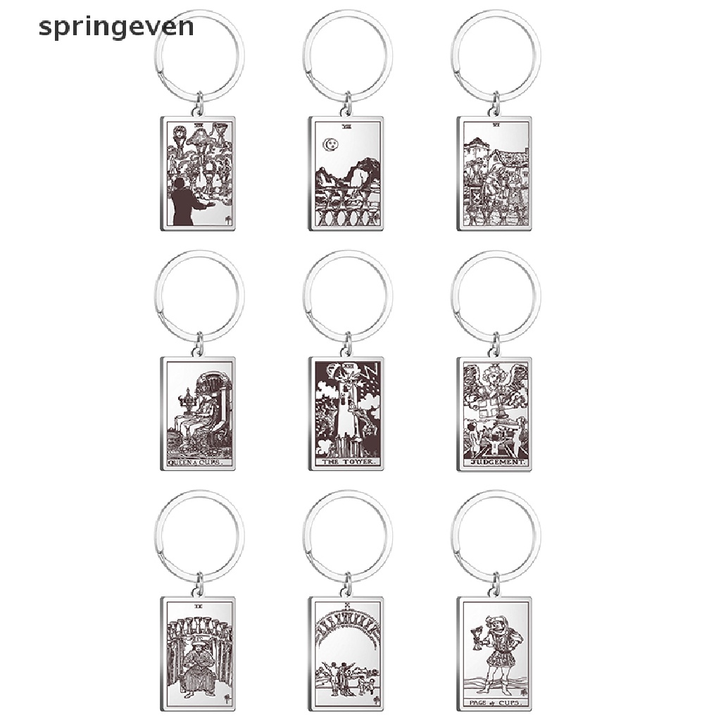Móc Khóa Mặt Thẻ Bài Tarot Cổ Điển Cho Nam Nữ
