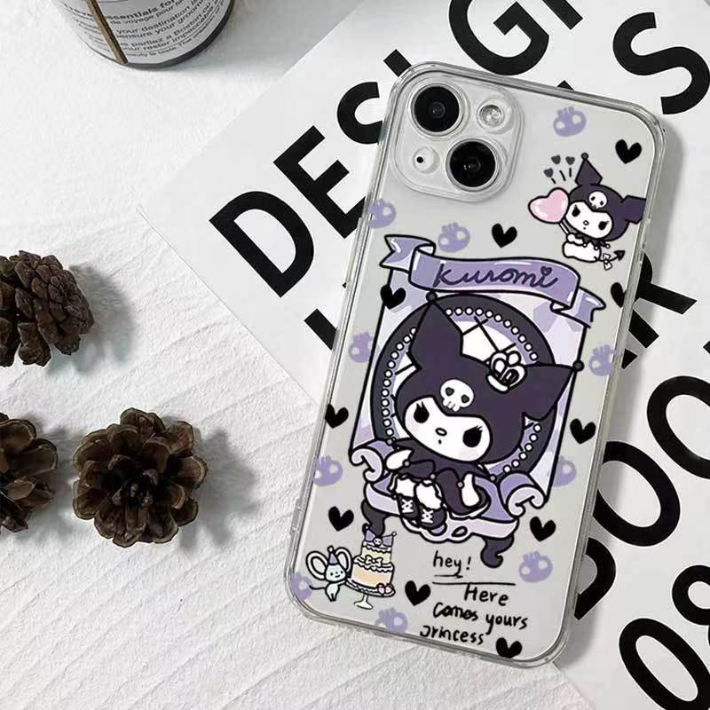 ✅Ốp Điện Thoại Trong Suốt Chống Sốc Họa Tiết Kuromi Dễ Thương Cho Iphone 1213 Xsmax 14Pro 11 JQH0