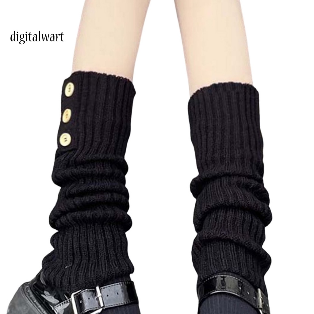 Kỹ Thuật Số| 1 Cặp Khuy Măng Sét Dệt Kim Dày Co Giãn Giữ Ấm Chân Phong Cách Nhật Bản Ngọt Ngào Cho Nữ