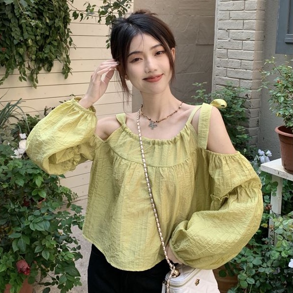 Cozok Áo Sơ Mi Tay Phồng Gợi Cảm Thời Trang Hàn Quốc