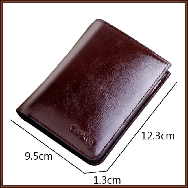 Ví Da Pu Dáng Ngắn Đựng Thẻ / Tiền Xu Có Khóa Kéo Kiểu Retro Cá Tính Cho Nam