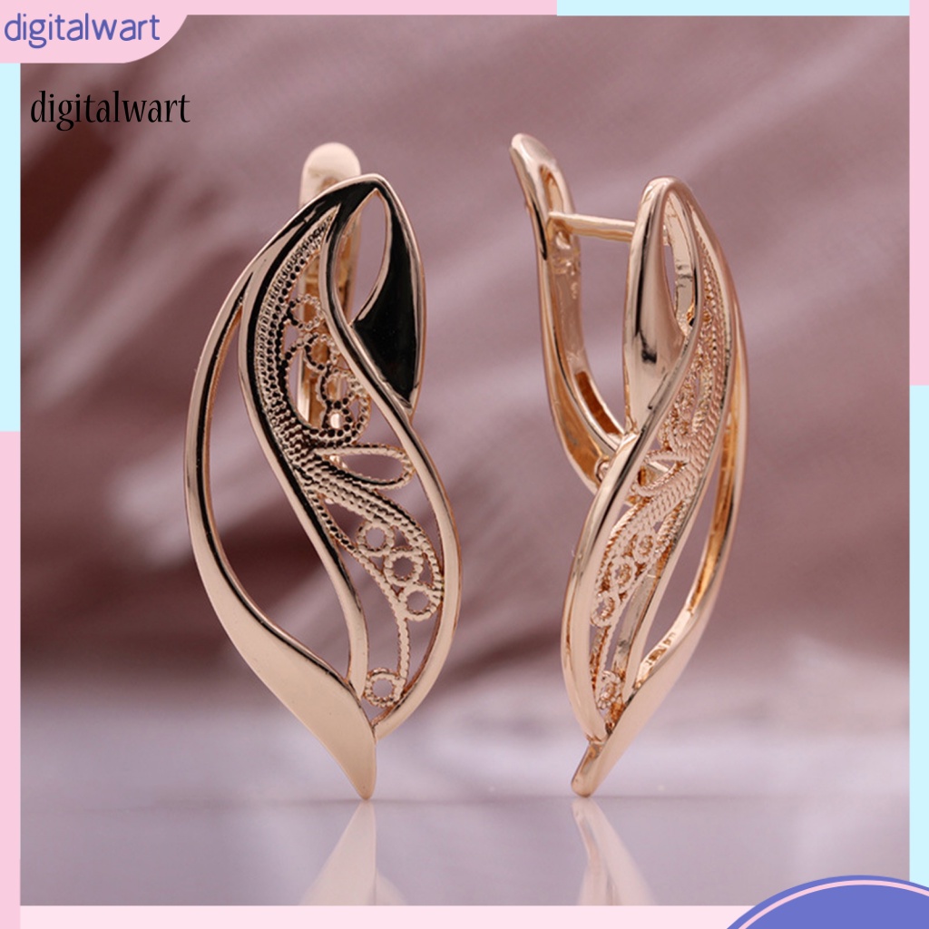 Kỹ Thuật Số| 1 Đôi Khuyên Tai Kim Loại Vintage Cho Nữ