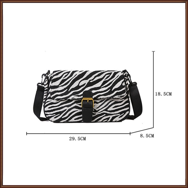 Túi Đeo Vai Đa Năng Có Khóa Kéo In Họa Tiết Kẻ Sọc Thời Trang Cho Nữ