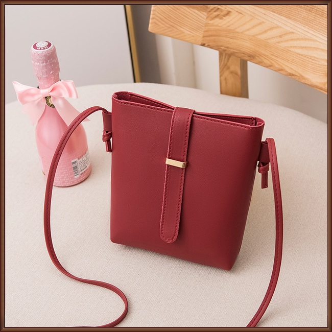 Túi Da Pu Đeo Chéo Mini Đựng Điện Thoại Thiết Kế Đơn Giản Cho Nữ