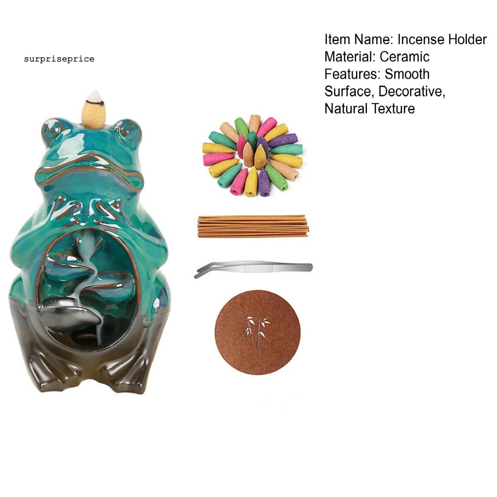 1 Bộ Giá Đỡ Nhang Trầm Hương Bằng Sứ Hình Chú Ếch Phong Cách Trung Hoa Độc Đáo Trang Trí Nhà Cửa