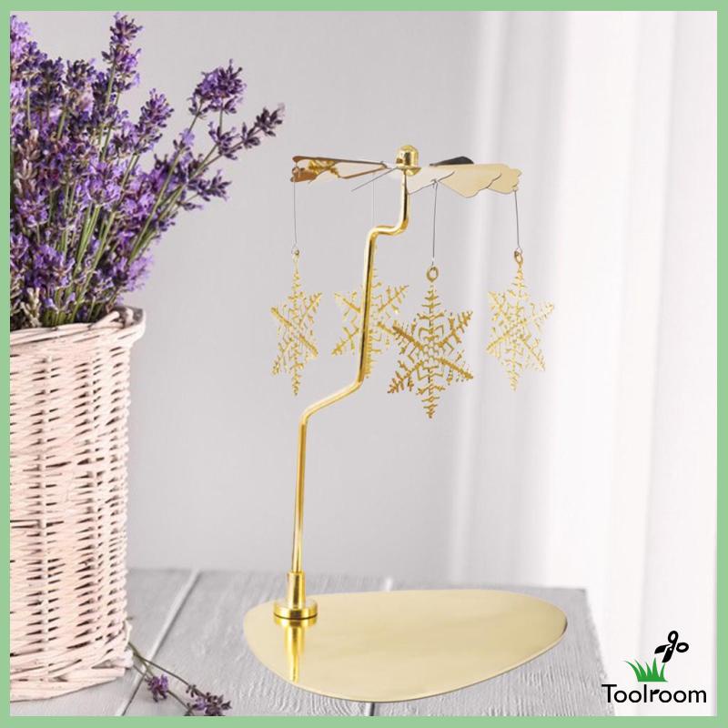 Giá Đỡ Nến Hình Bông Tuyết Có Thể Xoay Dùng Trang Trí Bàn