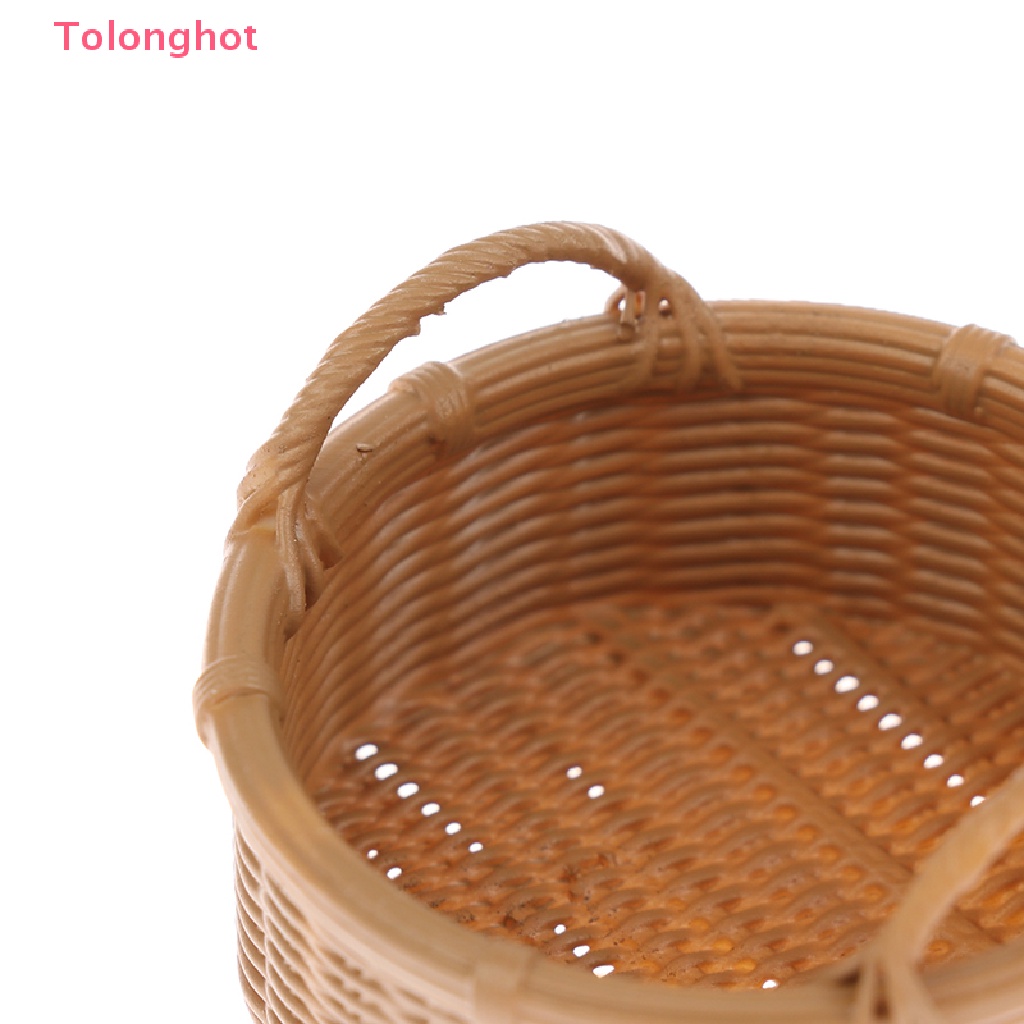 Giỏ Đựng Trái Cây / Bánh Mì Bằng Nhựa Resin Tỉ Lệ 1: 12 Trang Trí Nhà Búp Bê