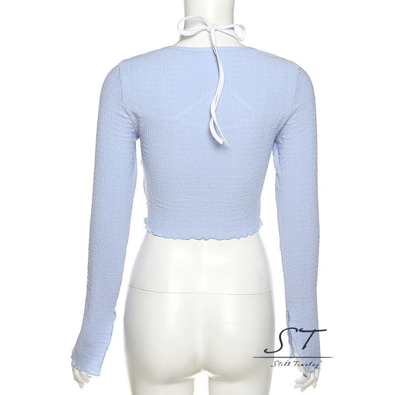 Áo Thun Tay Dài Giả Hai Lớp Phối Màu Tương Phản Thời Trang CY03 Dành Cho Bạn Nữ