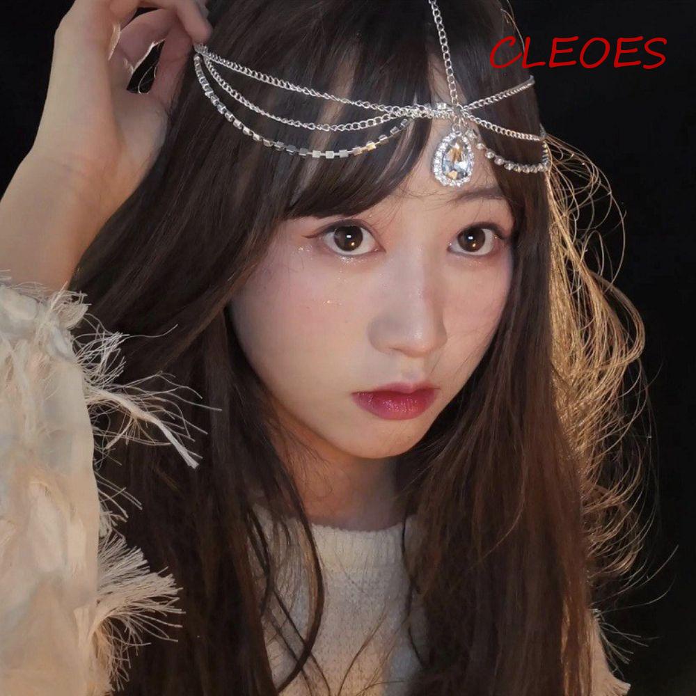 Băng Đô Cài Tóc Đính Đá Phong Cách Bohemian Sang Trọng Cho Nữ