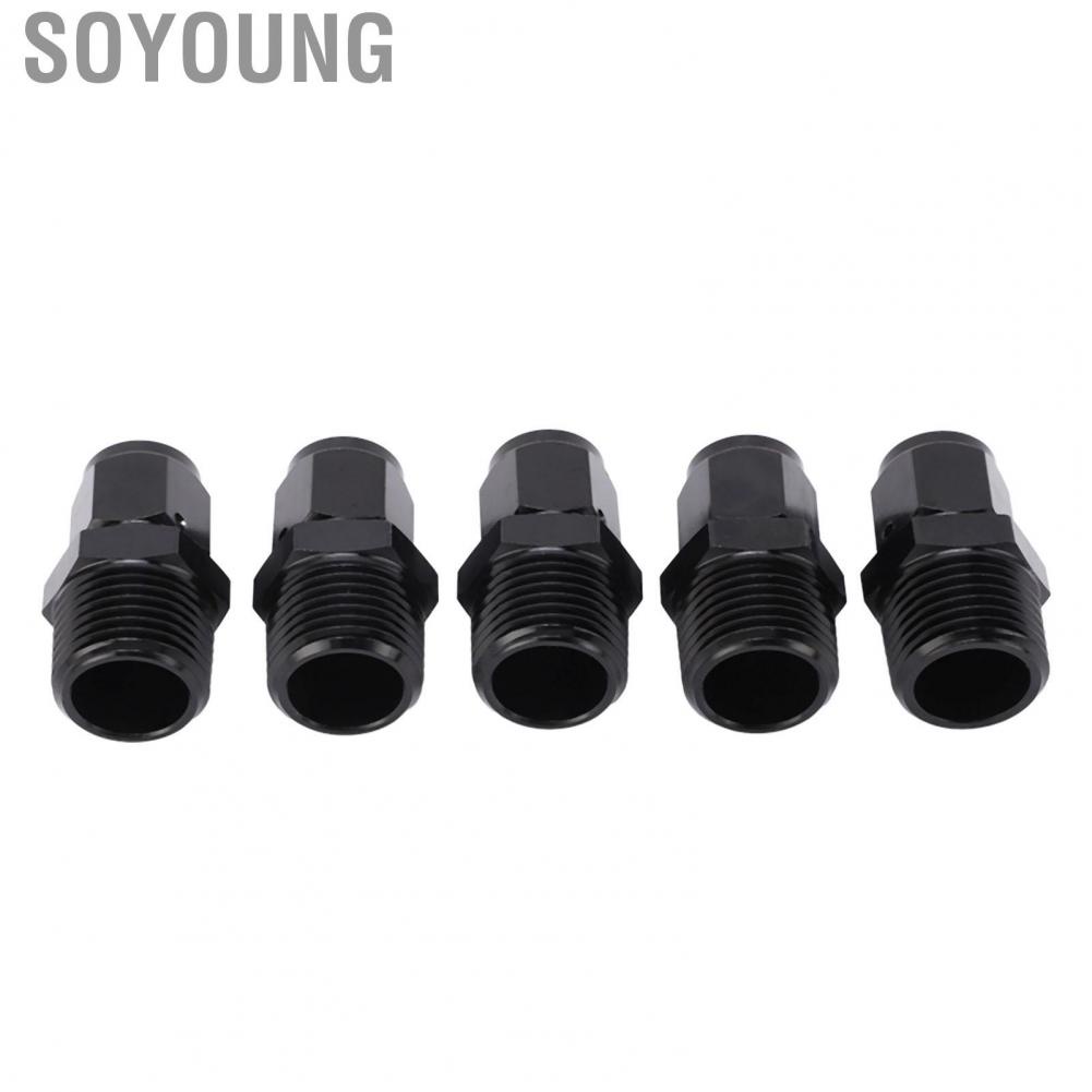 Soyoung 6AN To 1/2 NPT Adapter  Rustproof Aluminum Alloy Replacement Corrosion Proof Female Male Swivel for Fuel Filter Line