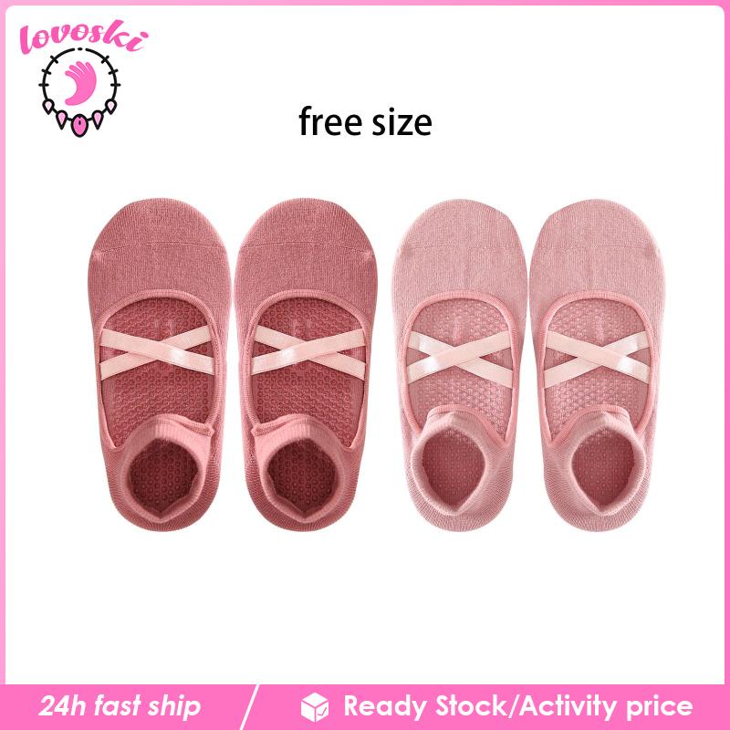 Bộ 2 Đôi Vớ Cotton Tập Yoga Hở Lưng Chất Lượng Cao Cho Nữ