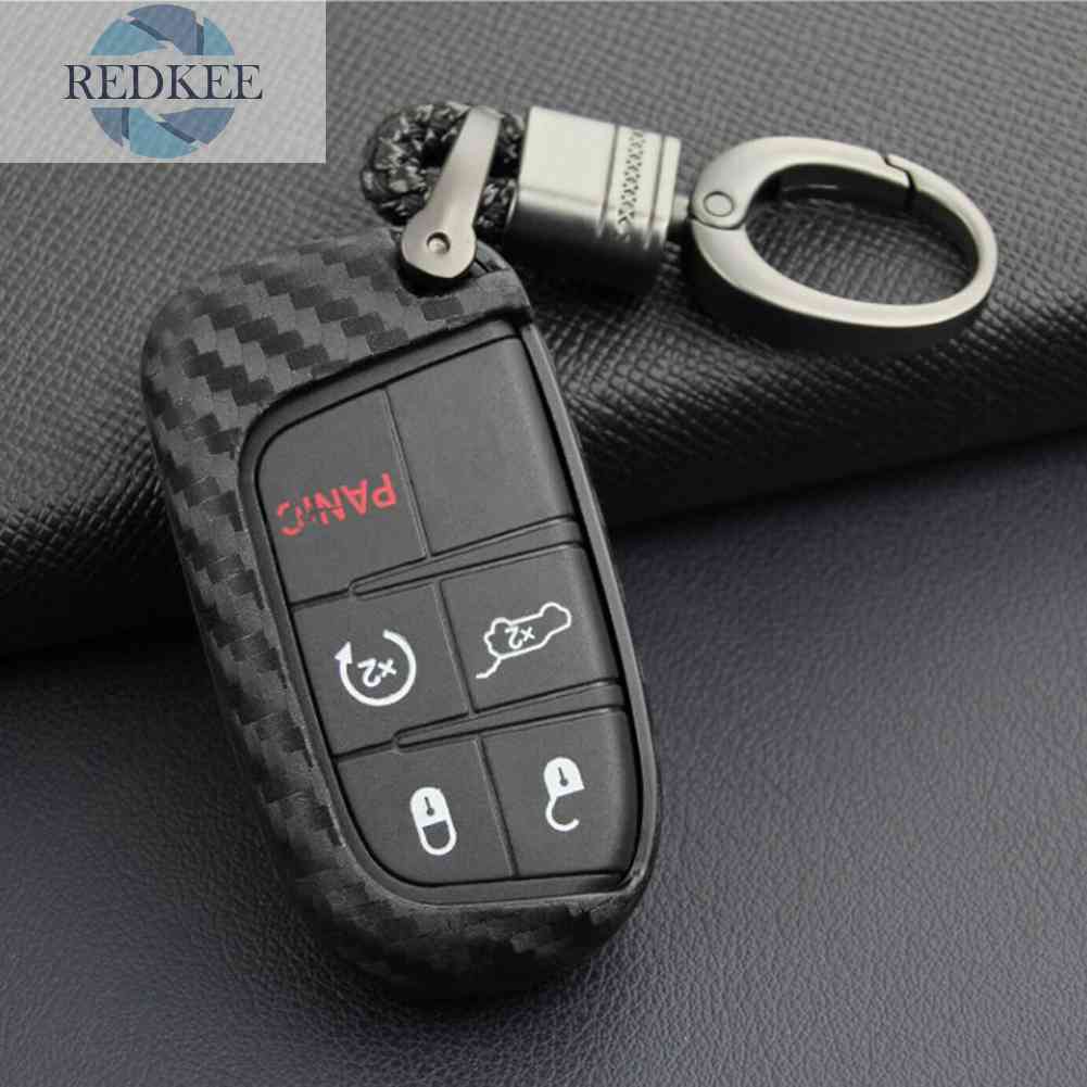 Vỏ Silicon Bảo Vệ Chìa Khóa Xe Hơi Jeep Dodge Chrysler
