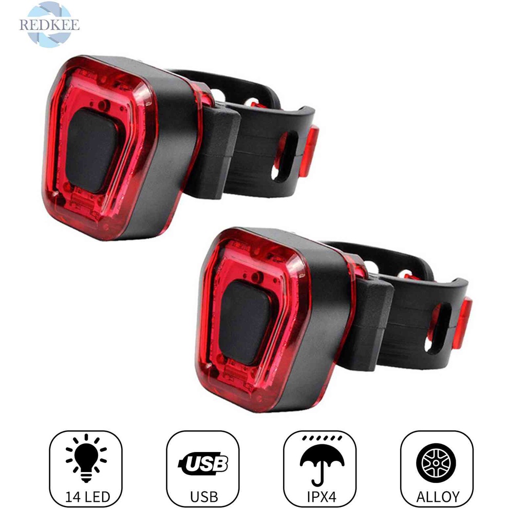 Đèn Gắn Đuôi Xe Đạp 5 Chế Độ Sáng Có Thể Sạc Lại Bằng Hợp Kim Nhôm