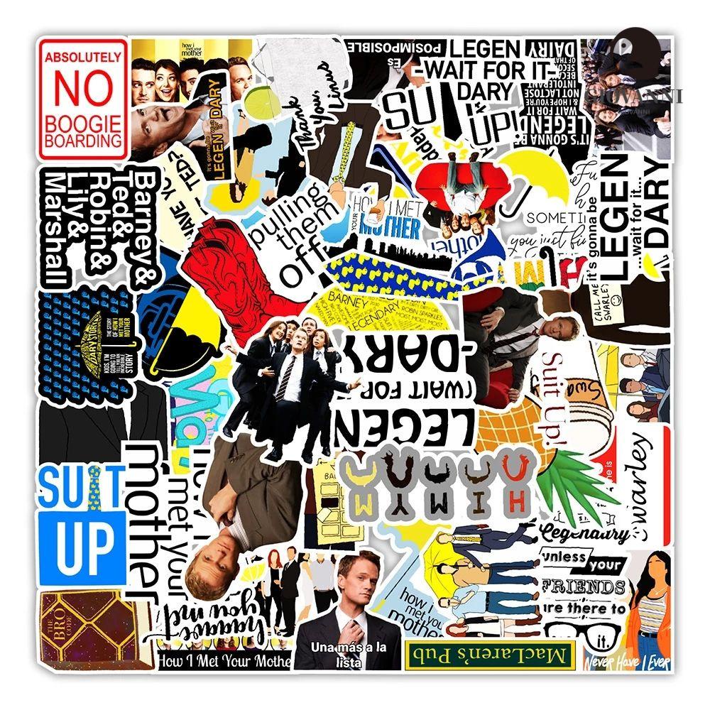 Set 50 miếng dán trang trí điện thoại/guitckers họa tiết graffiti chống thấm nước