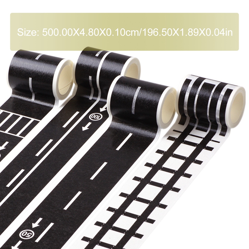 4 Cuộn Băng Keo Dán Đường Ray Xe Hơi Đồ Chơi DIY Cho Trẻ Em