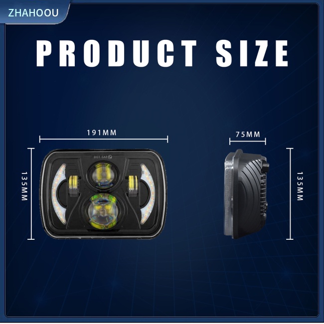 ☃Nhà Cửa☃ Đèn Pha Led Hình Vuông Bằng Nhôm Chống Nước Ip67 10000lm Cho Xe Máy