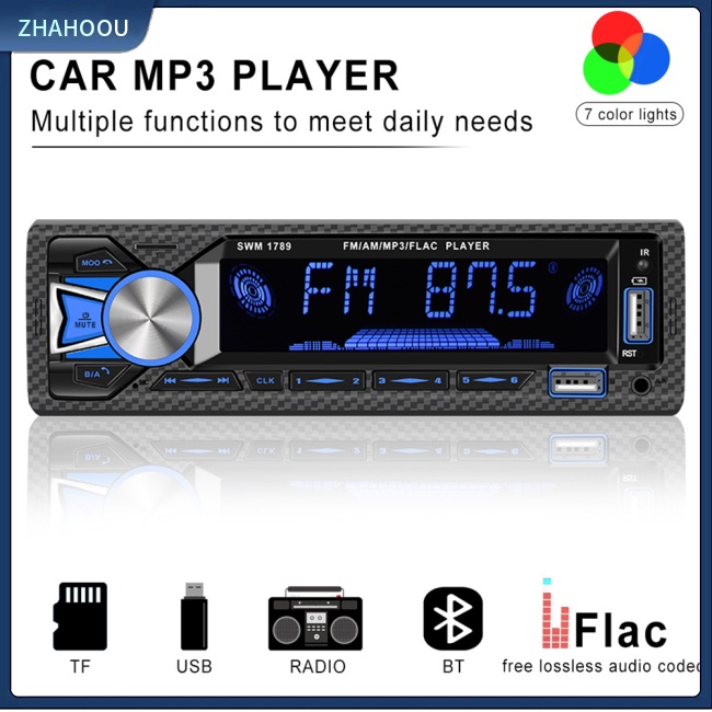 ☃Phụ Kiện Trang Trí Nhà Cửa Độc Đáo Sáng Tạo☃ Máy Nghe Nhạc Mp3 Bluetooth Không Dây Có Radio / Thẻ tf / Giao Diện usb Cho Xe Hơi