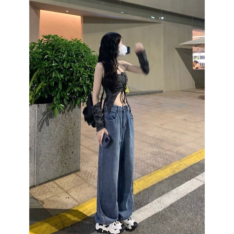 [F &amp; X] Áo Hai Dây Dáng Ôm Ngắn Phong Cách Mỹ Thời Trang Mùa Hè Cho Nữ