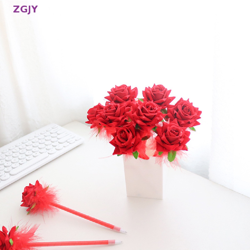 Bút Bi Hình Hoa Hồng 0.7 / 0.5mm Độc Đáo Trang Trí Nội Thất Mới