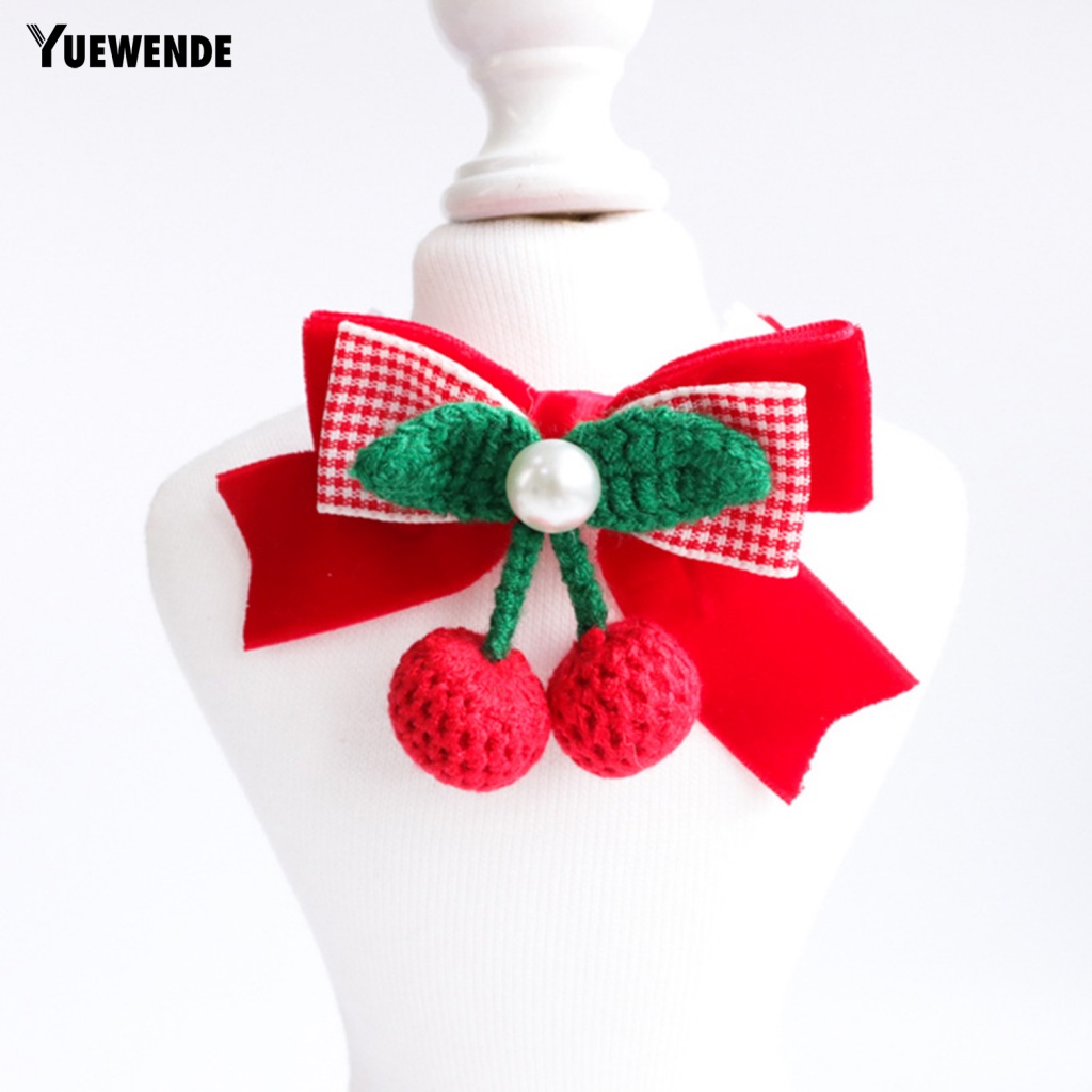 Vòng Cổ Đan Len Đính Nơ Thoải Mái Cho Thú Cưng