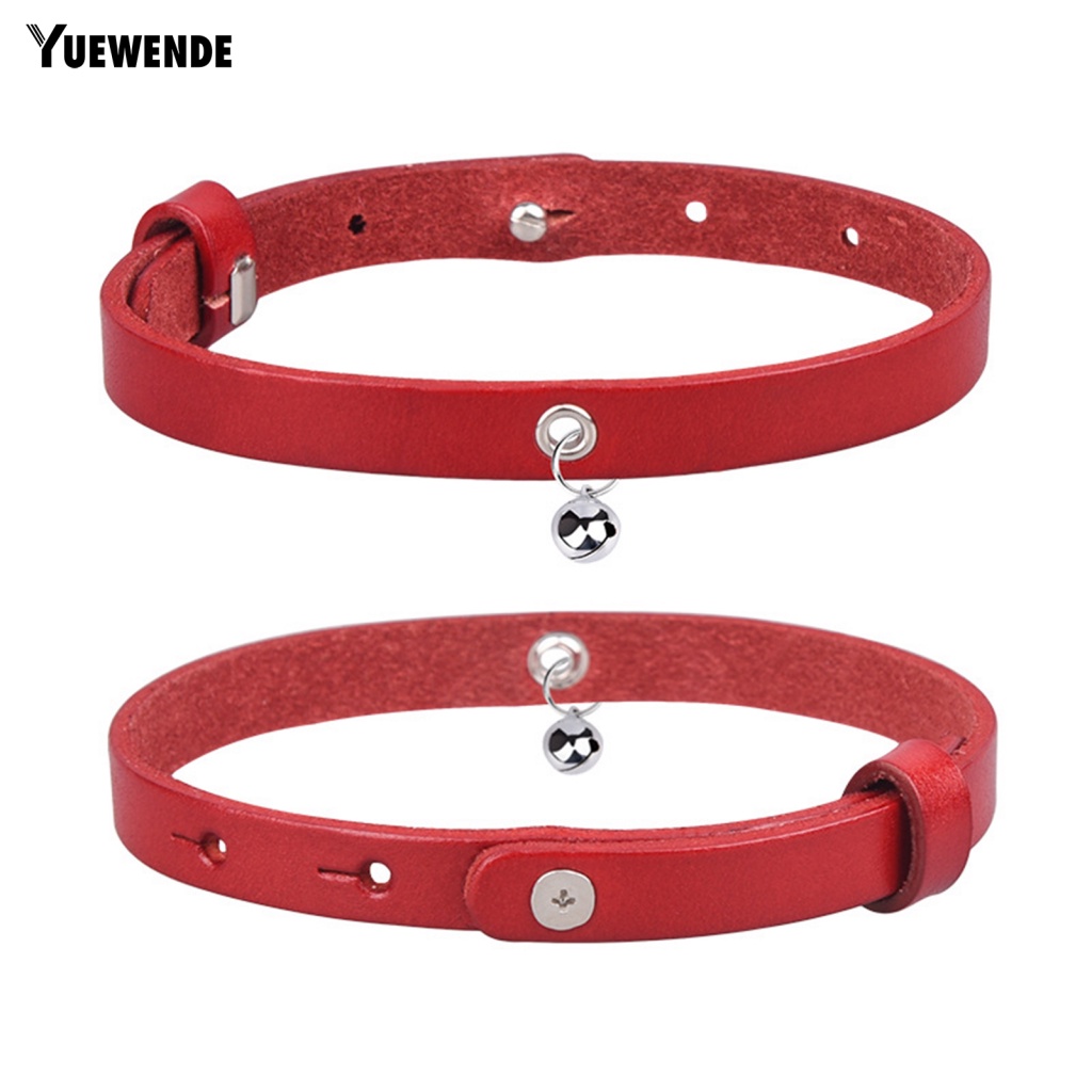 Vòng Cổ Da Bò Gắn Chuông Siêu Bền Cho Thú Cưng