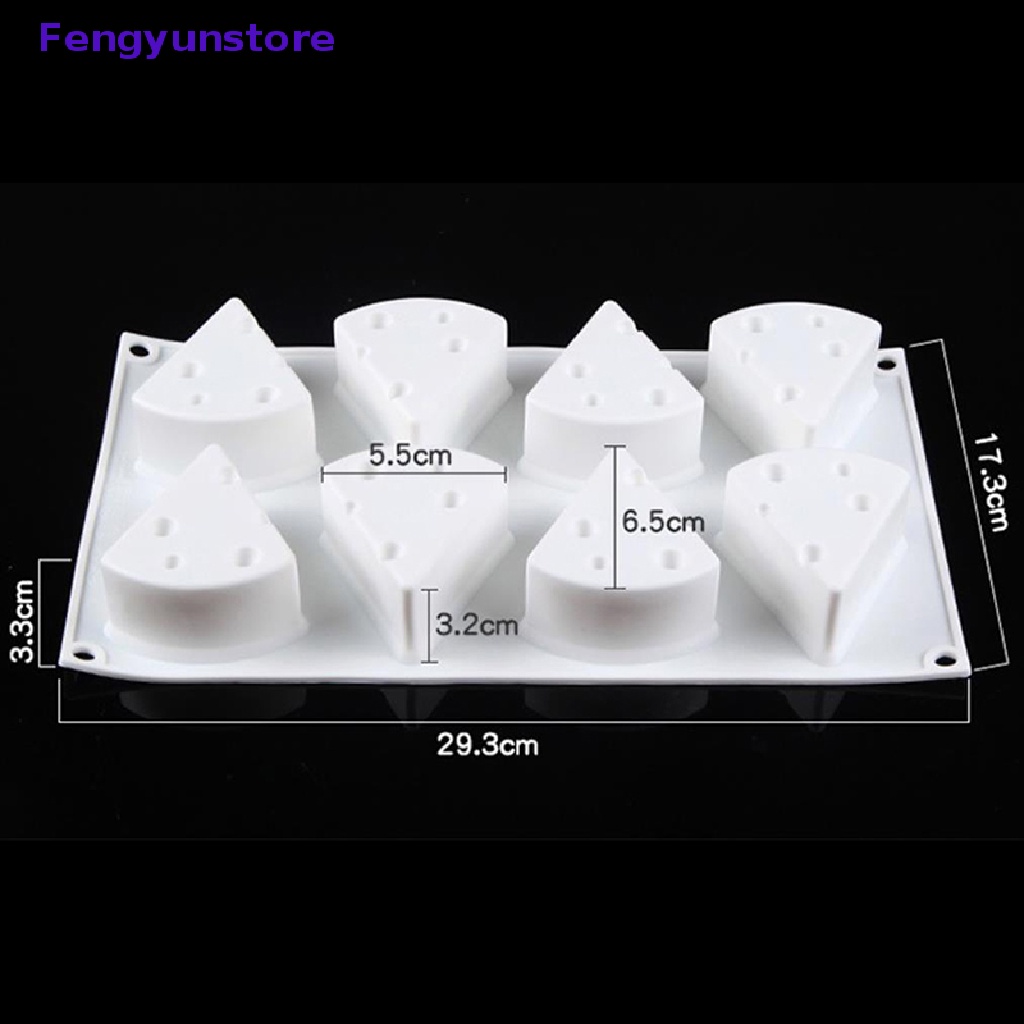 Khuôn Silicon Làm Bánh Mousse Tráng Miệng Hình Phô Mai 3D