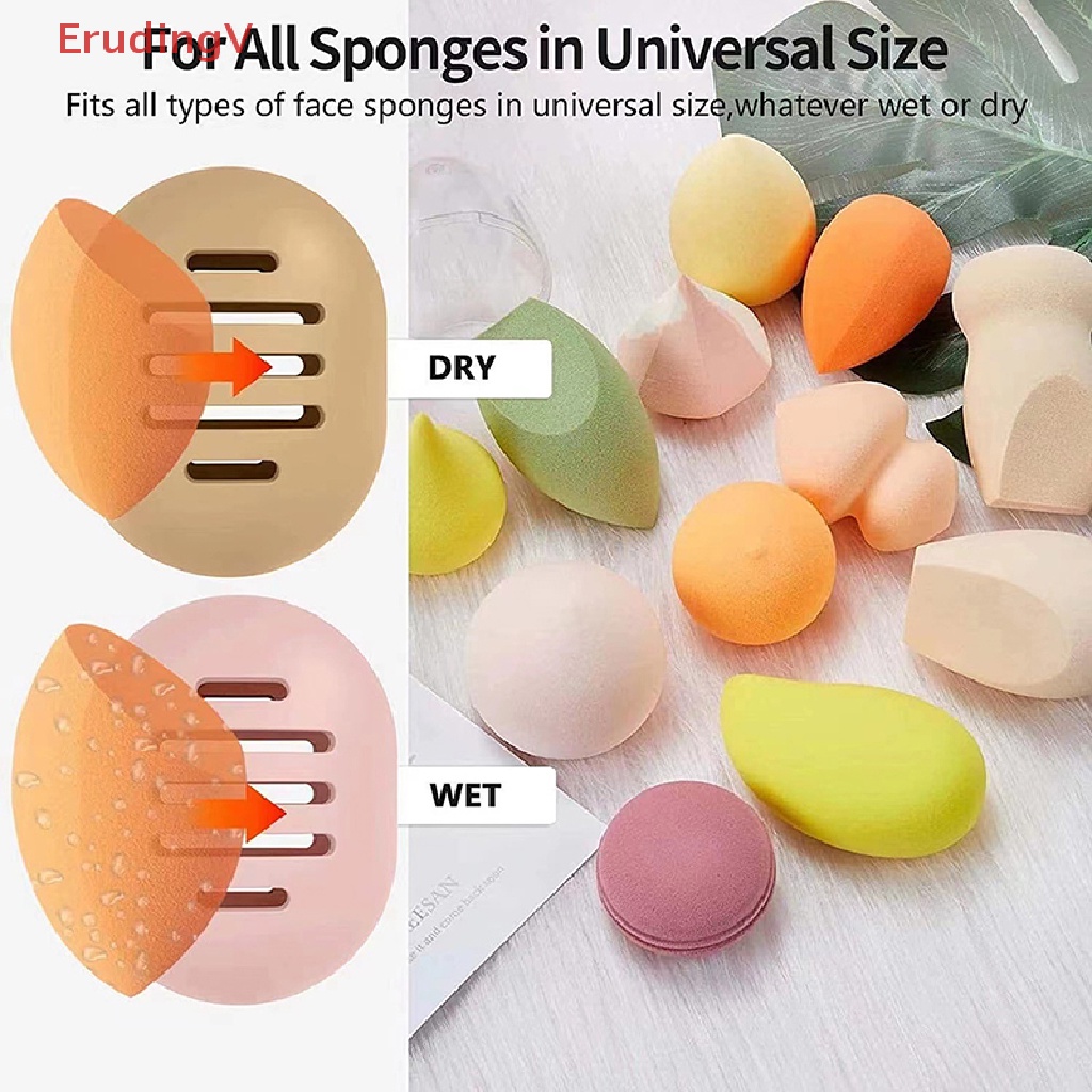 BEAUTY BLENDER 1 Hộp Đựng Mút Trang Điểm Bằng Silicone Thân Thiện Với Môi Trường Nhiều Lỗ Tiện Dụng