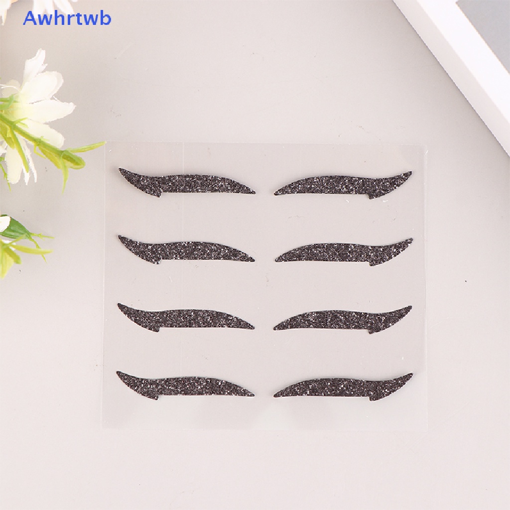 Set 4 Cặp Lông Mi Giả 3D Tự Dính Kim Tuyến Kèm Bút Kẻ Mắt Mới