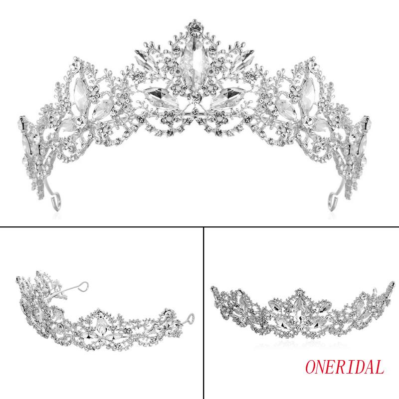 Vương Miện Cài Tóc Đính Pha Lê Nhân Tạo Dành Cho Cô Dâu