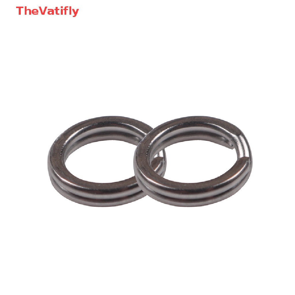 Set 100 Vòng Thép Không Gỉ Cứng 2.5-8MM Gắn Mồi Câu Cá Chuyên Dụng