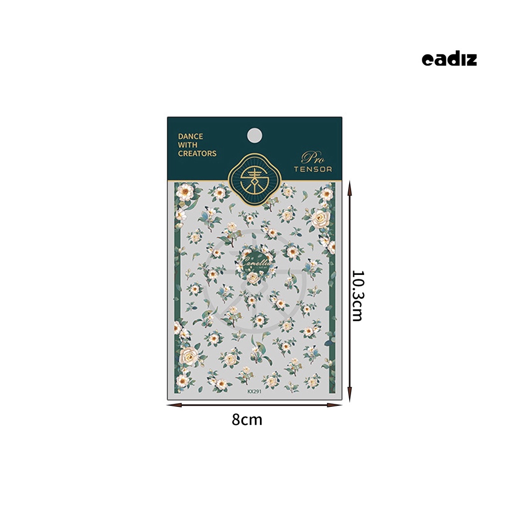 Miếng Dán Móng Tay Tự Dính Không Phai Siêu Mỏng Họa Tiết Hoa Phong Cách Nhật Bản Cho Nữ