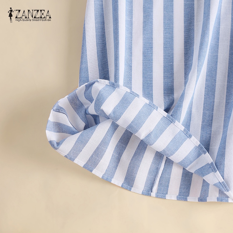 Đầm nữ ZANZEA dáng dài họa tiết sọc thời trang phong cách