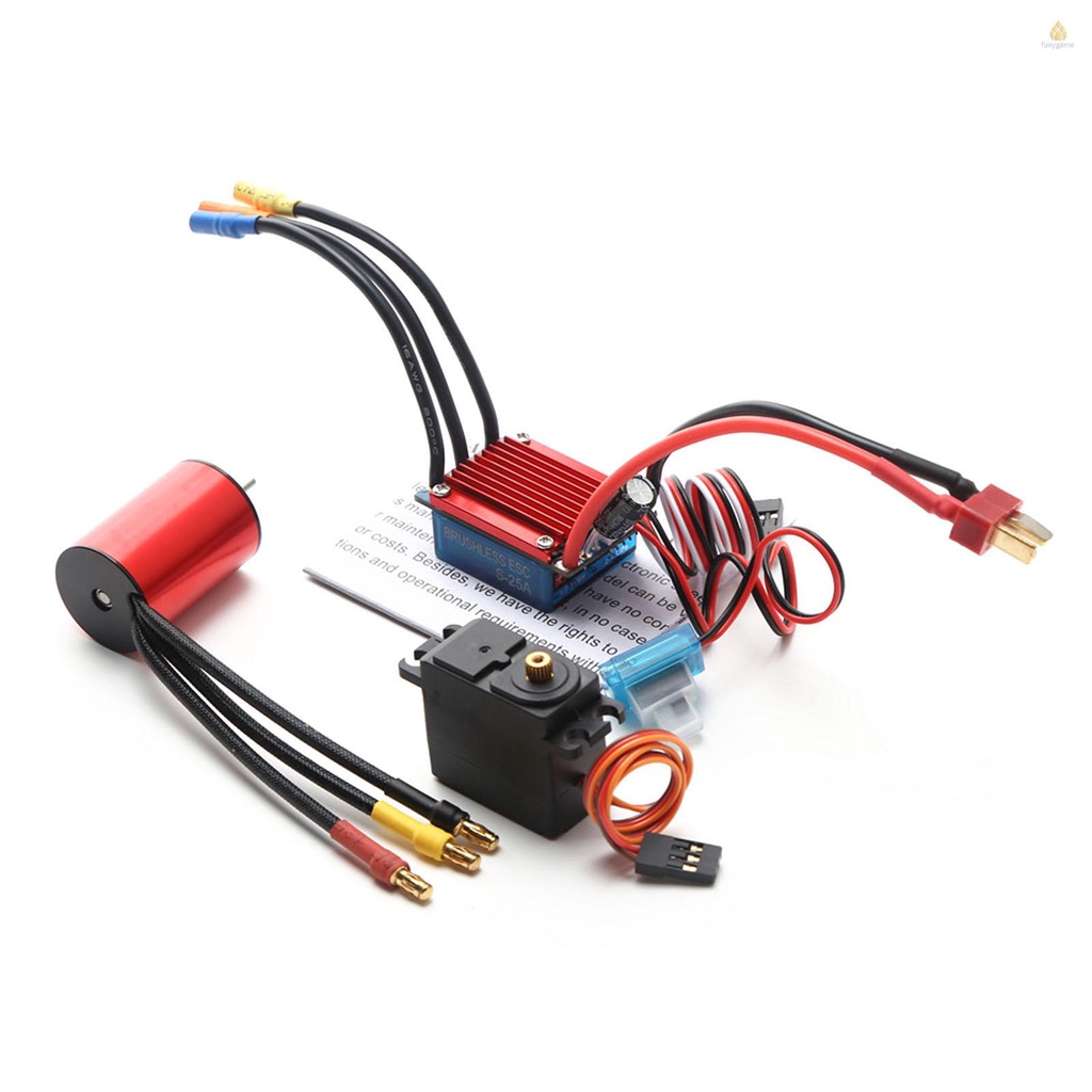 Động Cơ Không Chổi Than S2430 7200KV 4P 25A ESC 2.2KG Cho Xe Điều Khiển Tỉ Lệ 1 / 16 1 / 18