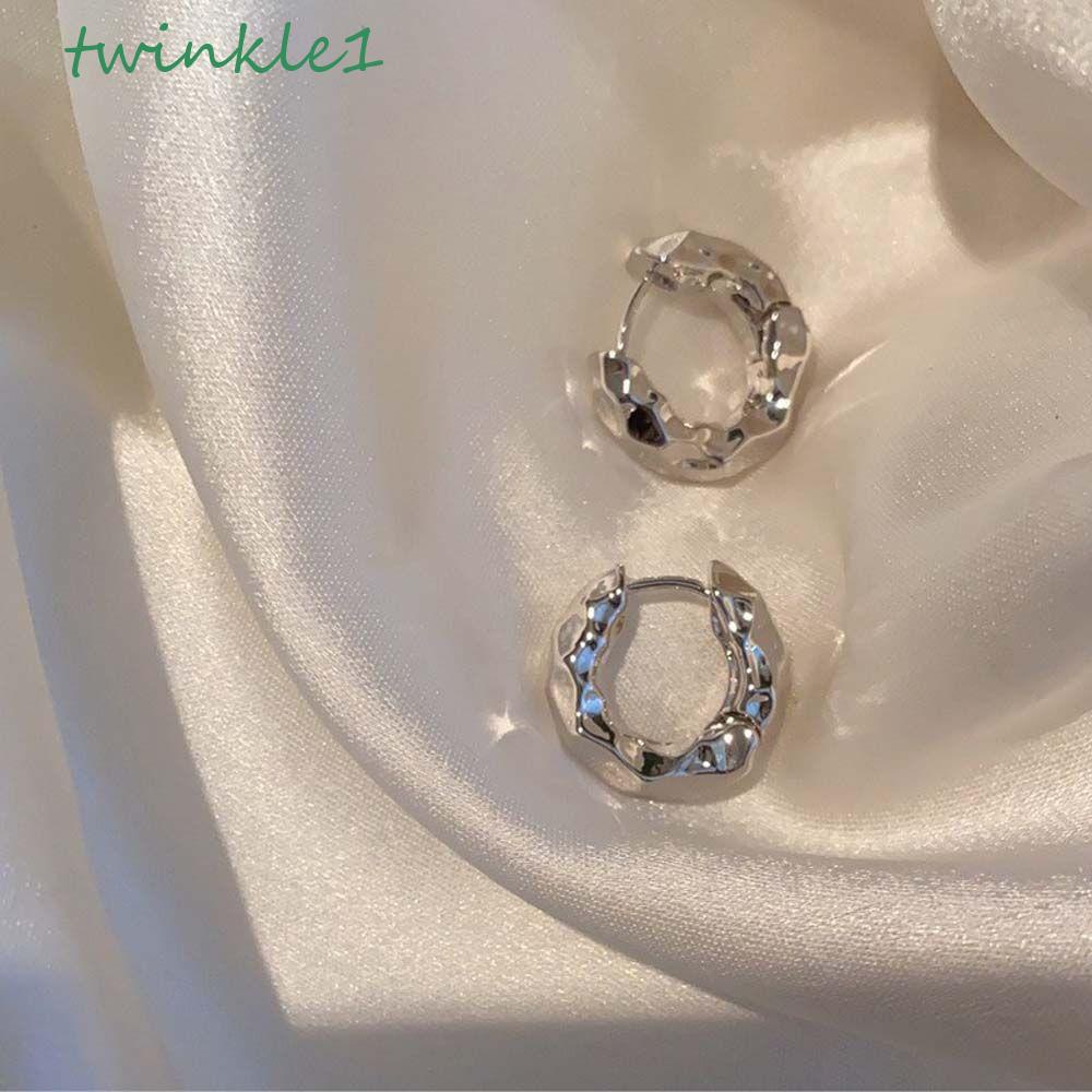 Khuyên Tai Hình Học Lấp Lánh Phong Cách Punk Cá Tính Cho Nữ